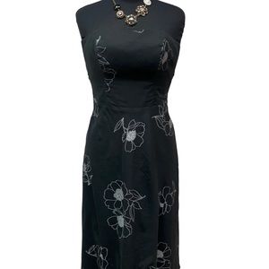 WHBM Strapless Black & White Dress